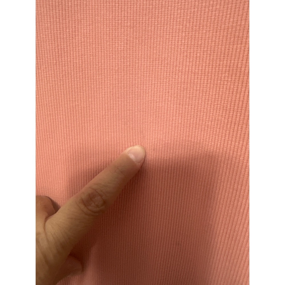 Adidas Ribbed Flare Track Pants Peach Pink Side Slit Logo Detail Size S - Picture 9 of 14